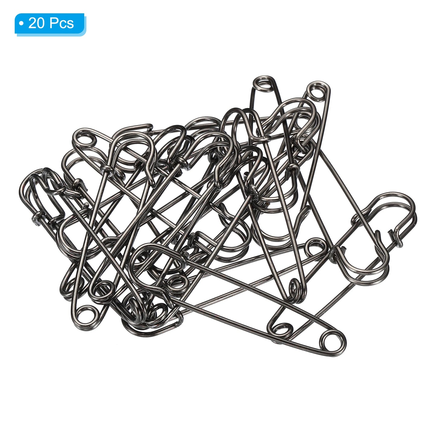 Safety Pins 2.95 Inch Large Metal Sewing Pins for Blankets Skirts Crafts Brooch Making 20Pcs