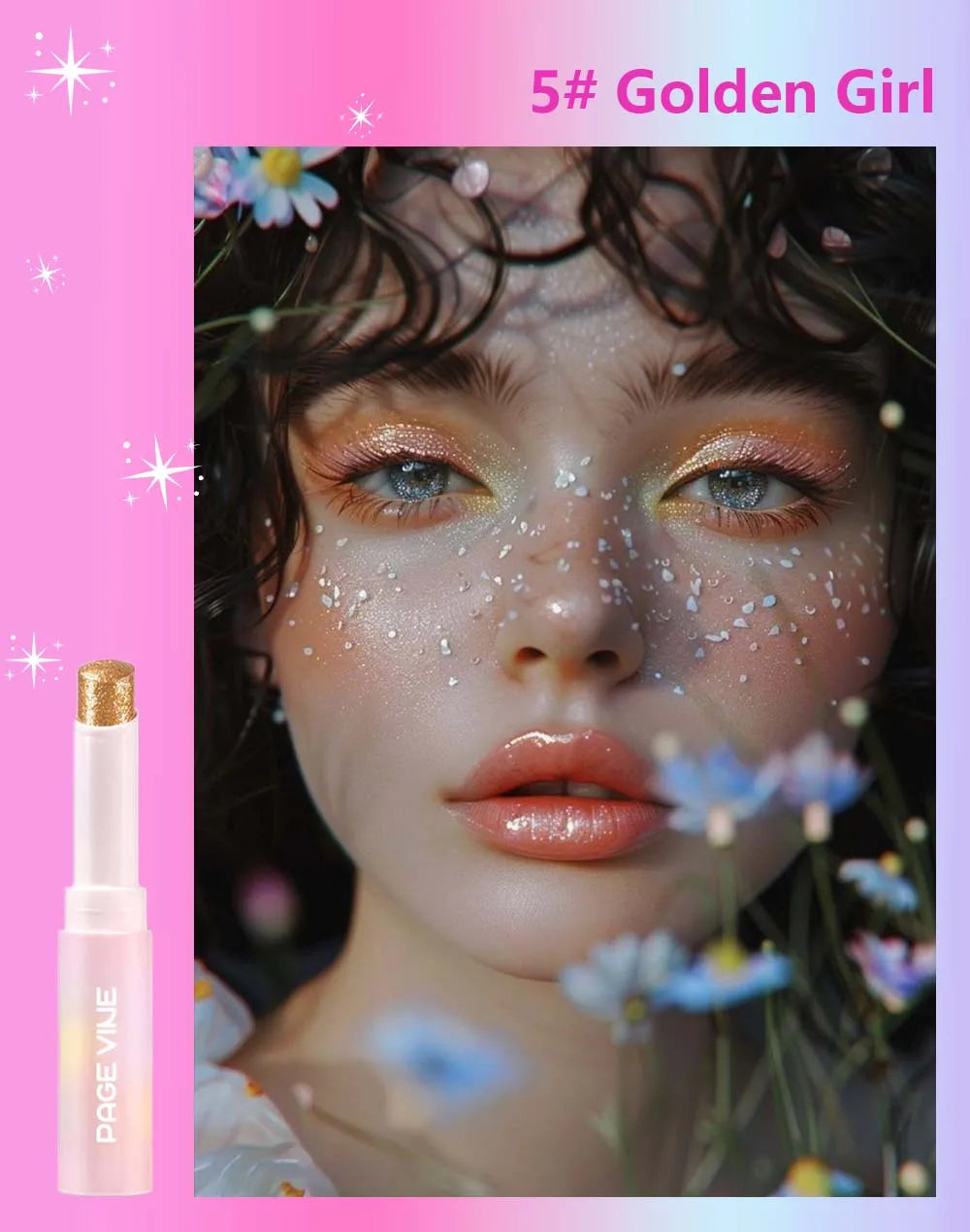 Sparkling Jelly Highlighter Stick Pearlescent Monochrome Shine Glitter Highlight Eyeshadow Stick High Gloss Face Brighten Makeup