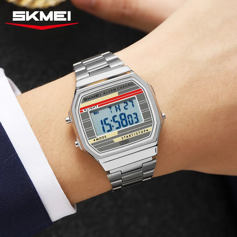 SKMEI 2514 Fashion Men's Electronic Watch Luminous Multifunction Clock Waterproof Calendar Alarm Clock Student Digital Watches