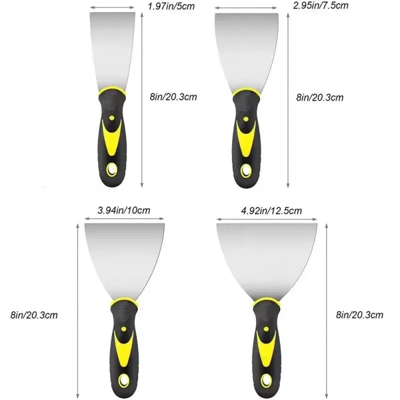 Stainless Steel Putty Knife Set 2-5in, Paint Scraper Shovel