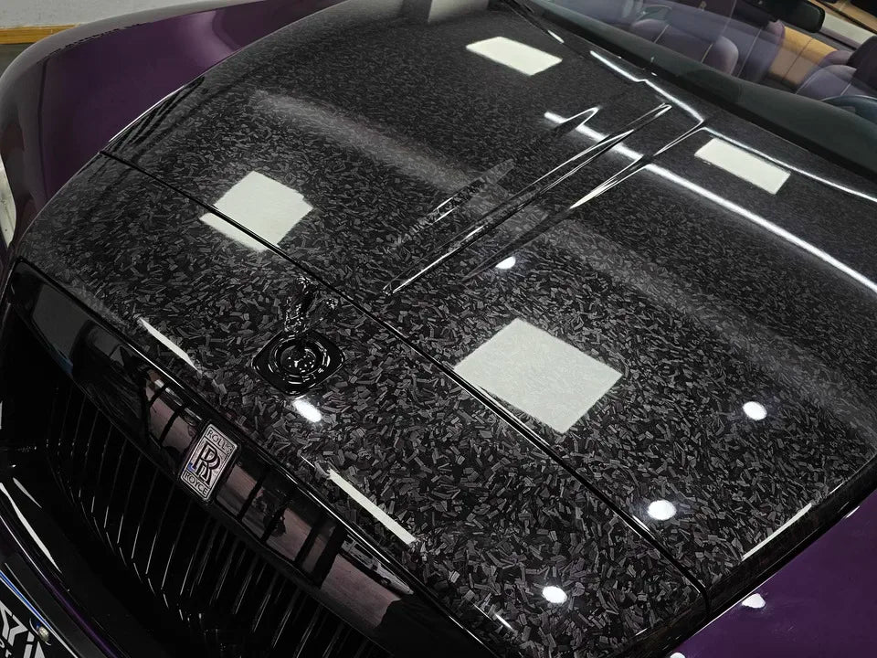 Forged Carbon Fiber Car Wrap — Hex &amp; Cosmic Diamond Vinyl Film