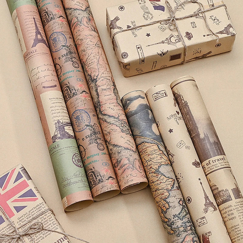 Christmas Gift Wrapping Paper Kraft Glossy Options DIY Holiday Party Packaging Festive Present Wrapping for Xmas Gifts