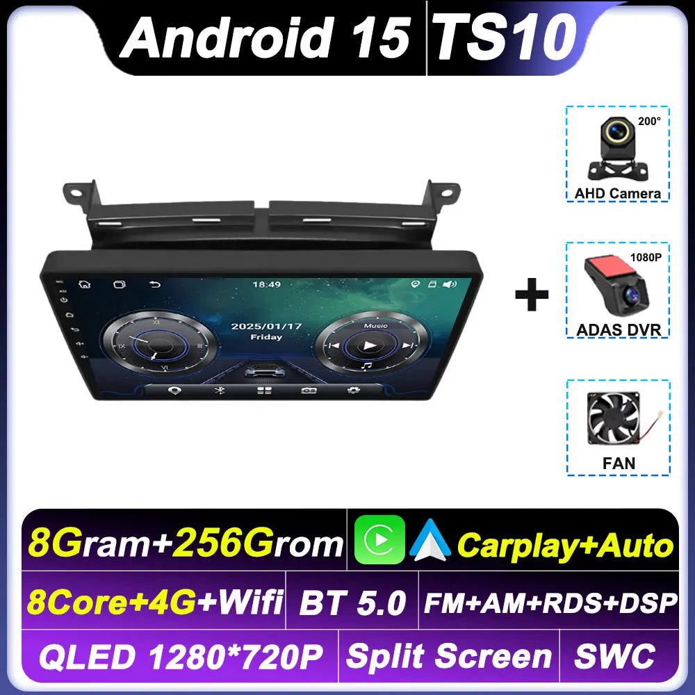 9 Inch 2 Din For Fiat 500 2016 2017 2018 2019 Carplay 4G Autoradio 360° Camera BT Smart Car Systems Carplay Auto Screen 5G Wifi