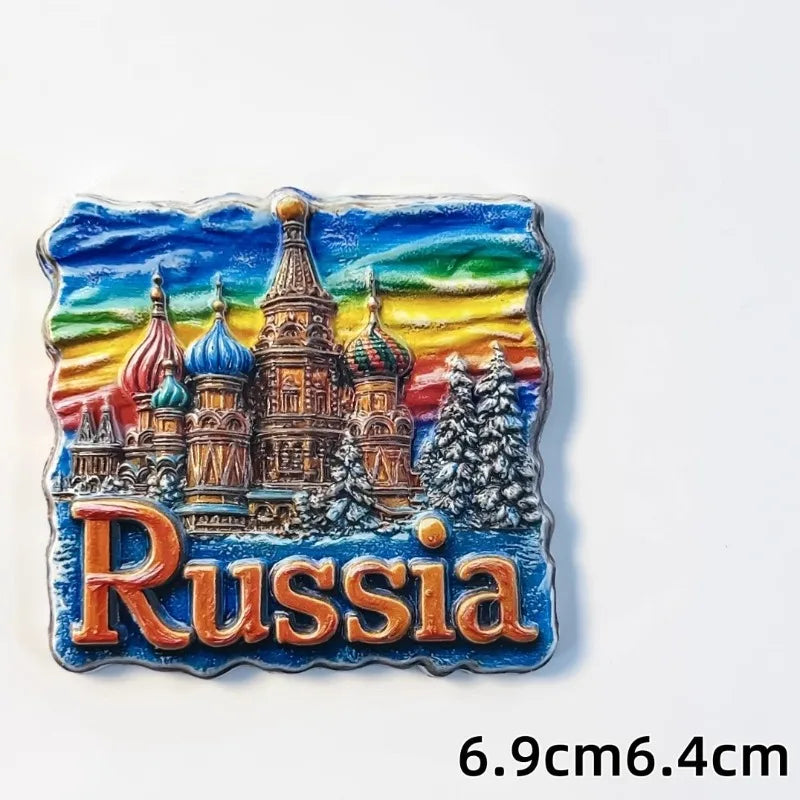Russia Fridge Magnets Red Square Souvenirs Brown Bear St. Basil’s Cathedral Fridge Magnets Home Decor Wedding Gifts