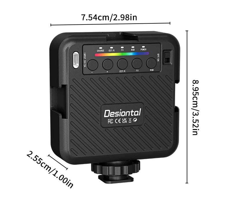 X1 RGB Video Lights Mini LED Camera Light 3000mAh Rechargable LED Panel Lamp Photo Video Lighting for Youtube Tik tok