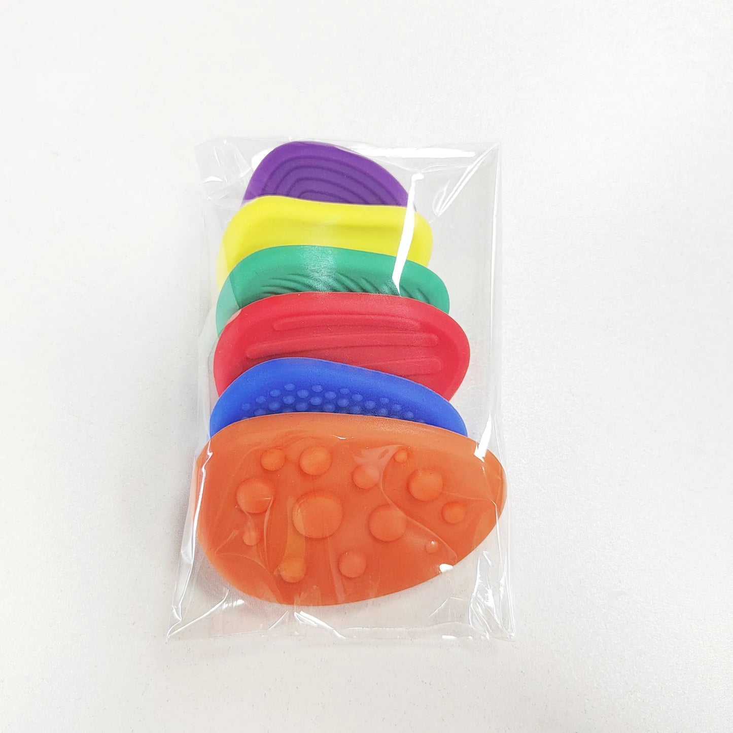 Fidget Toys Adults Sensory Silicone Stone 6 Pack Textured for Autism Kids Calming Down Fidget Stress Relief Toys Kids Gifts