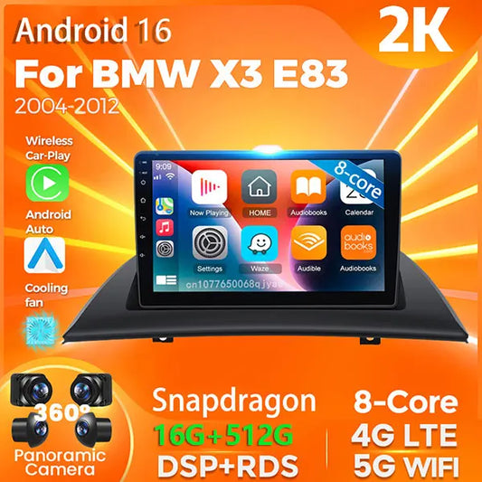 Car Stereo with Apple CarPlay & Android Auto, Compatible with BMW X3 E83