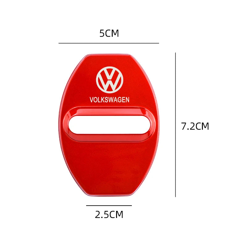 4Pcs Car Door Lock Protective Cover Sticker – Compatible with Volkswagen Golf, Polo, Passat, Tiguan, Jetta, T-Roc