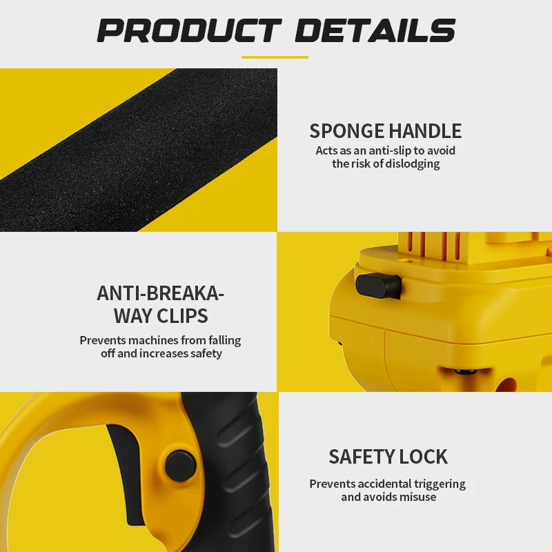 Brushless 6 Inch Electric Chainsaw Telescoping Pole Pruner High Branch Saw Garden Tree Pruning Tool For Dewalt 20V Battery Pin