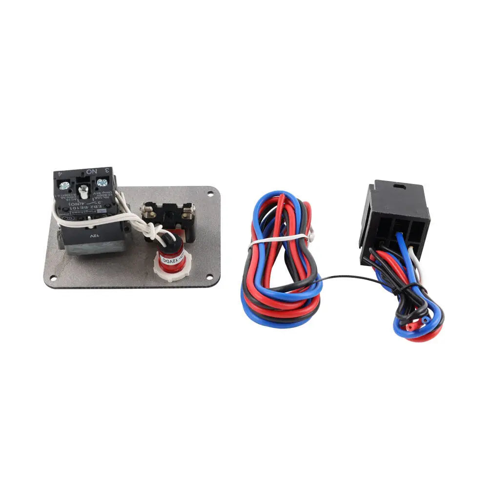Carbon Fiber Car Switch 2in1 Comb Racing Car Toggle Ignition Switch Panel 12V Engine Start Starter Push Button With Red LED