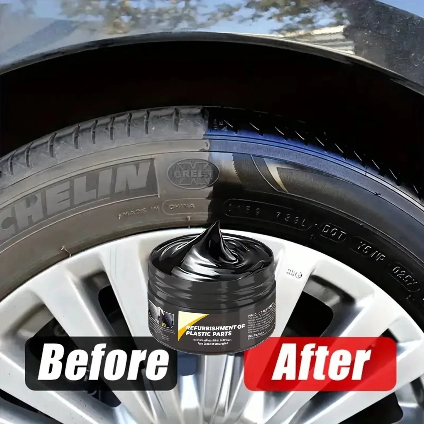 All-in-1 Car Interior Scratch Repair Paste - Plastic Leather Scratch Fix, Polishing & Anti-Aging for Tires Seats Steering Wheel