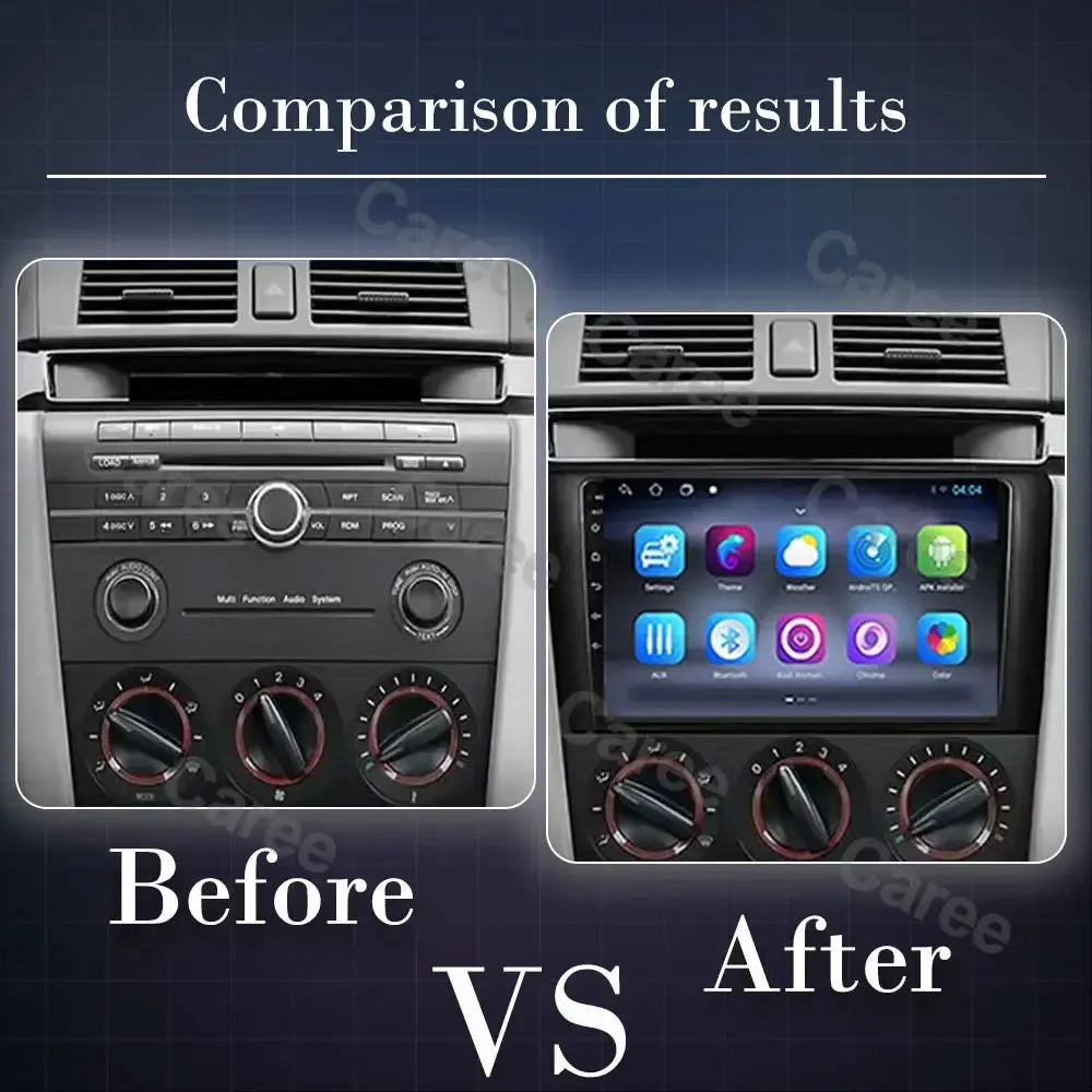 Android Car Stereo for Mazda 3 (2004–2009) — Wireless CarPlay, GPS, BOSE-Compatible, Multimedia Player