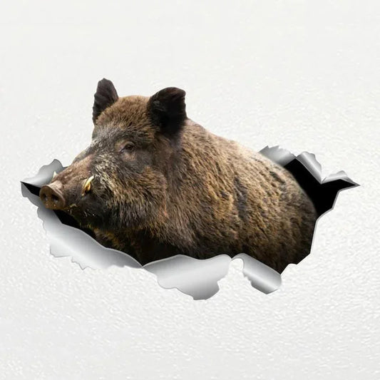 Car Stickers Wild Boar Forest Animal Boar Vinyl Motorcycle Window Decals Waterproof Sunscreen Decorative Accessories