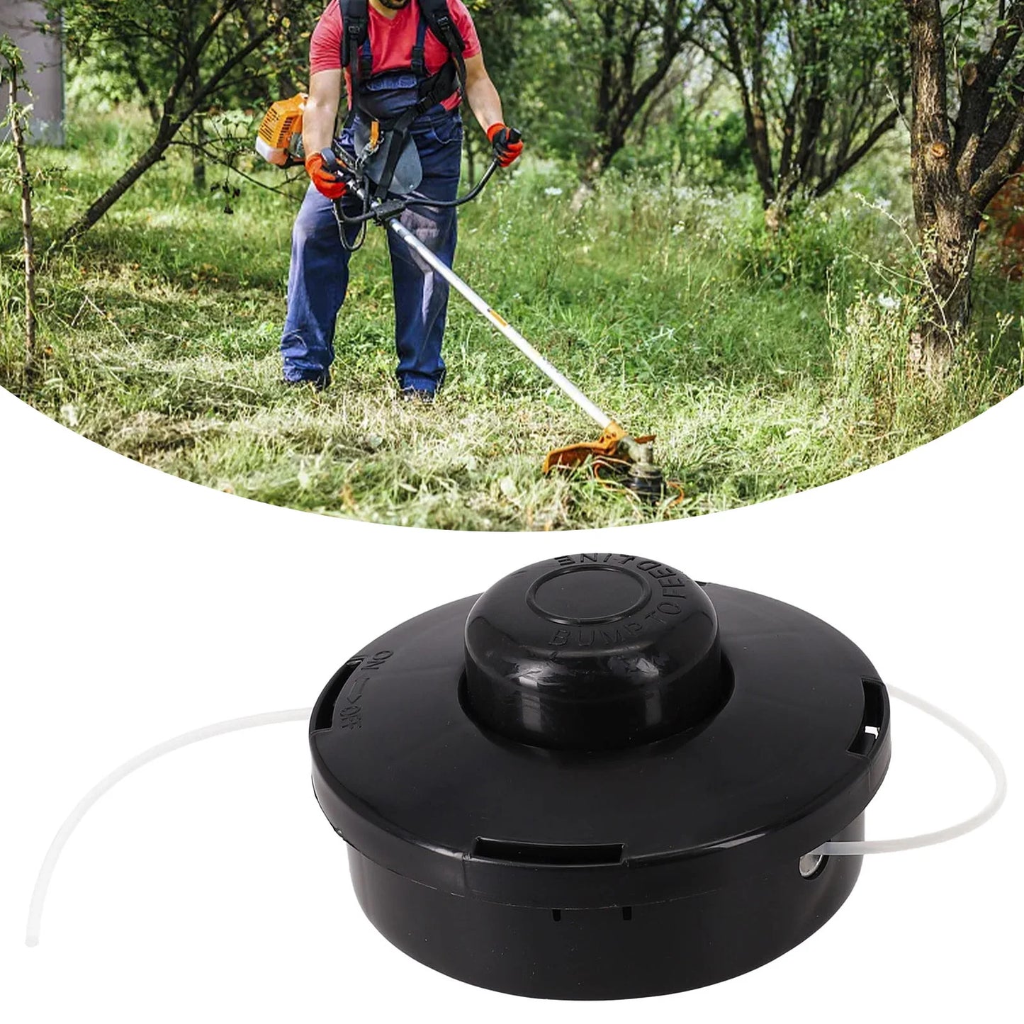 Grass Trimmer Head Lawn Mower Replacement Part Trimmer Head Bump Feed Line Spool Brush Cutter String Trimmer Parts