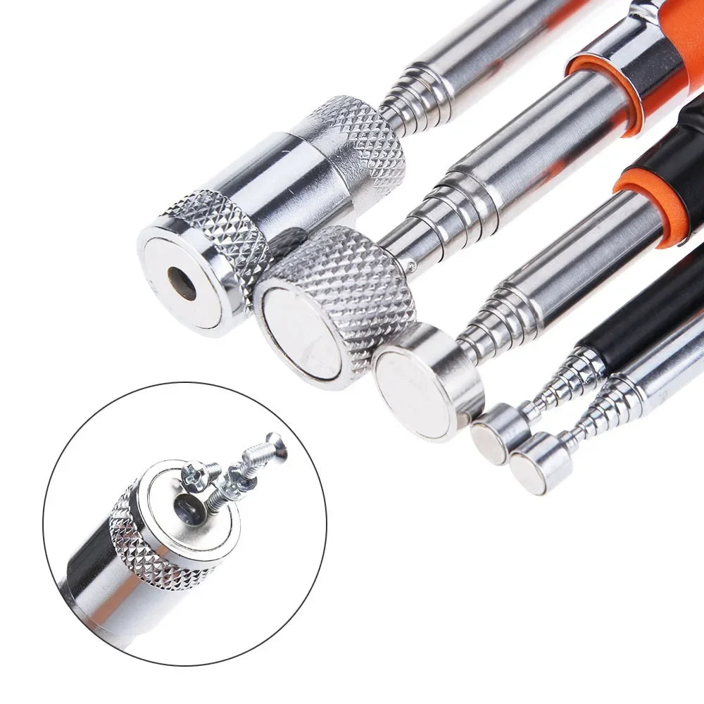 Telescopic Adjustable Magnetic Pick-Up Tools Magnetic Telescopic Magnet Grip Long Pen Telescopic Magnet Stick with LED Light