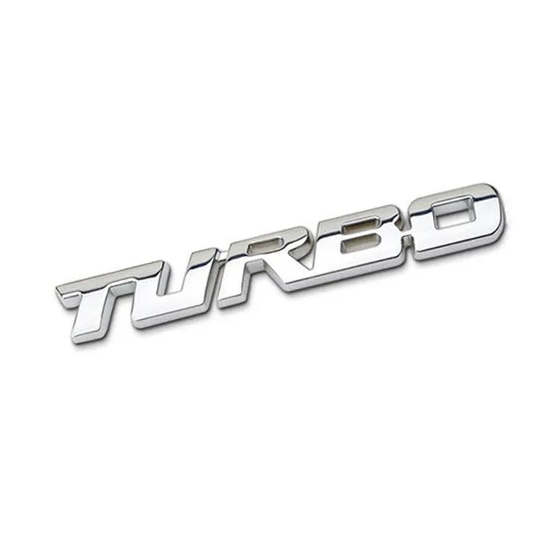 Car Body TURBO 3D Sticker Metal Emblem Decal Decoration Car Styling Tailgate Badge Decoration Sticker Automotive Accessories