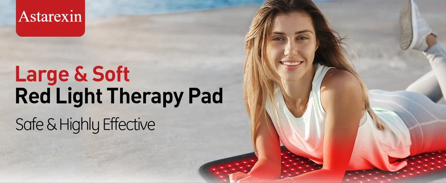 Updated Red Light Therapy Heating Pad for Body Device Cushion Mat Waist Back Shoulder Muscle Pain Relief Relax Infrared Light