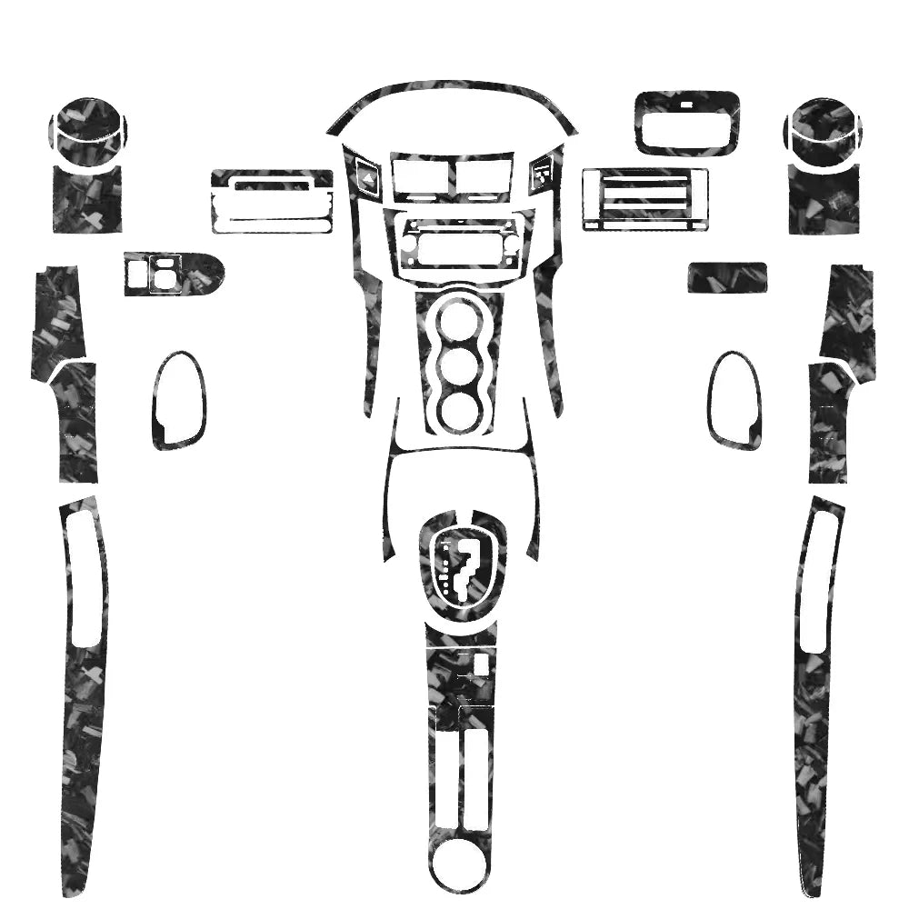 For Toyota Yaris 2006-2011 Carbon Fiber Central Control AC CD Air Outlet Gear Shift Panel Cover Trim Set Car Accessories Sticker