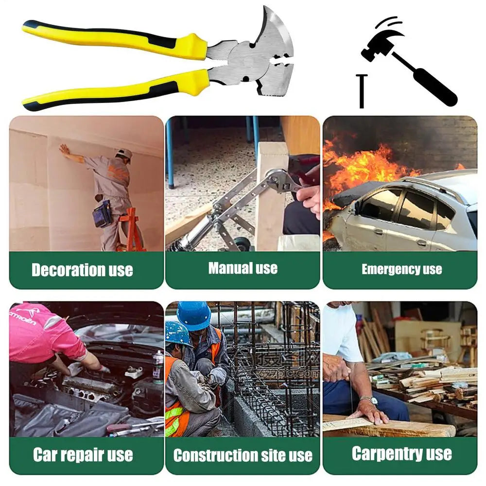 Fence Pliers Heavy Duty Fencing Pliers Wire Cutter Tool Heavy Duty Multifunctional Hand Tools With Hammer Head Nail Puller For