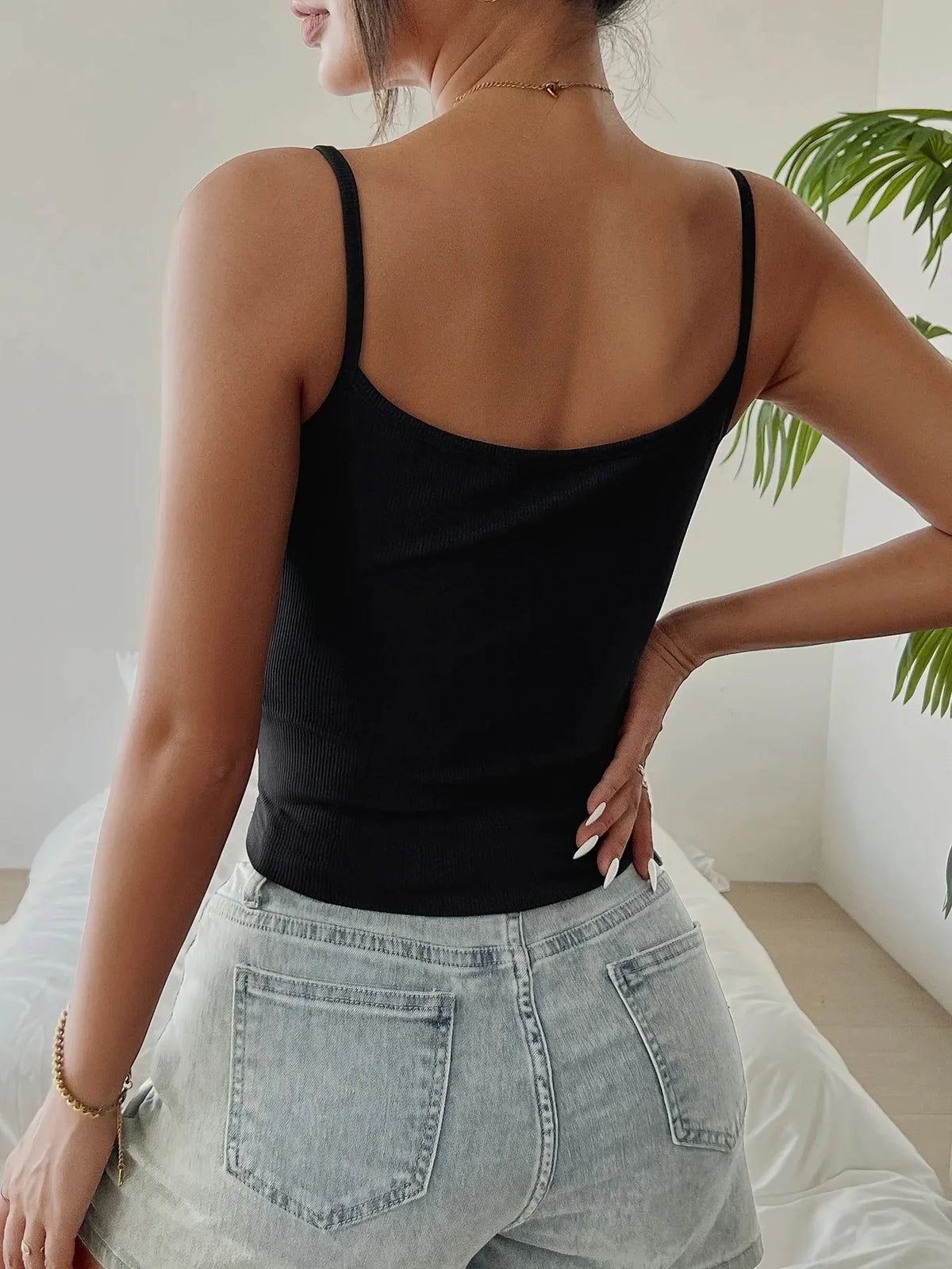 Women's corset-style cropped cami, Y2K tank — view 2 of 20