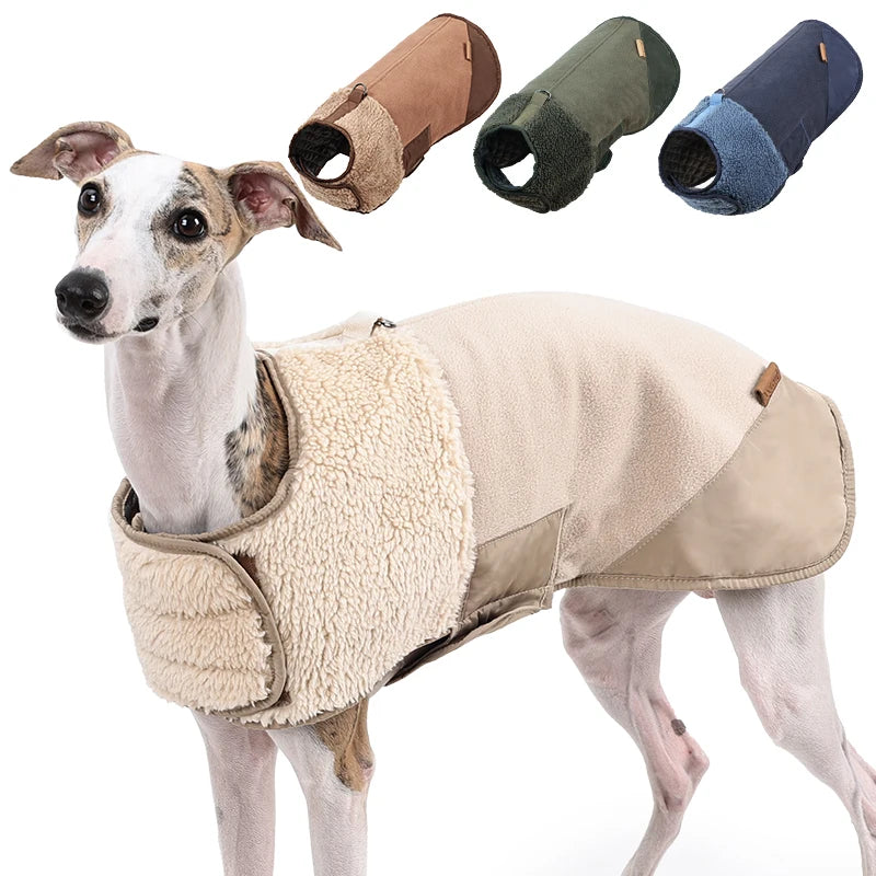 Sherpa Lined Dog Coat - Suede-Look Winter Jacket for Small Dogs