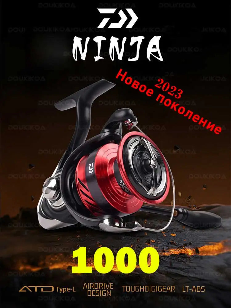 2023 DAIWA NINJA LT Fishing Spinning Reel 1000-6000 Fishing Reels 5KG/10KG/12KG Power 5.3:1/6.2:1 Seawater Spinning Reels