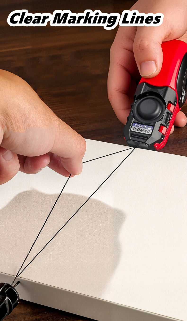 Woodworking Tool Carpenter Manual Ink Marker Scriber With 50M Chalk Lines Professional Wood Working Scriber Drawing Line Marker