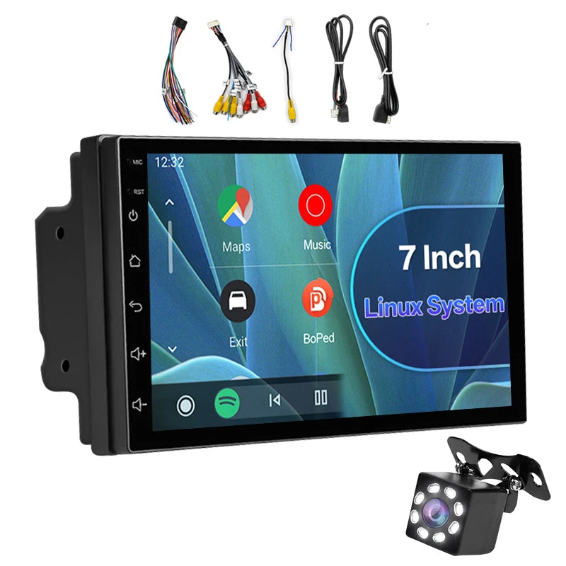 HIPPCRON Universal 2-DIN Car Stereo (7"/9") — Wireless CarPlay & Android Auto, Linux Touchscreen