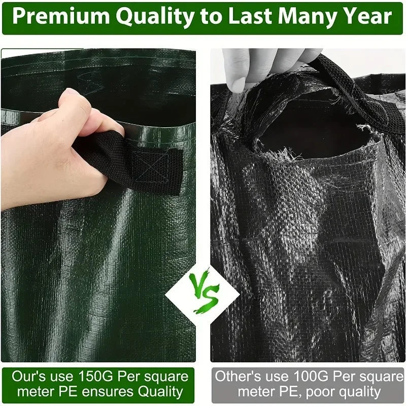 Garden Plant Grow Bags — Breathable PE Potato & Veg Planters