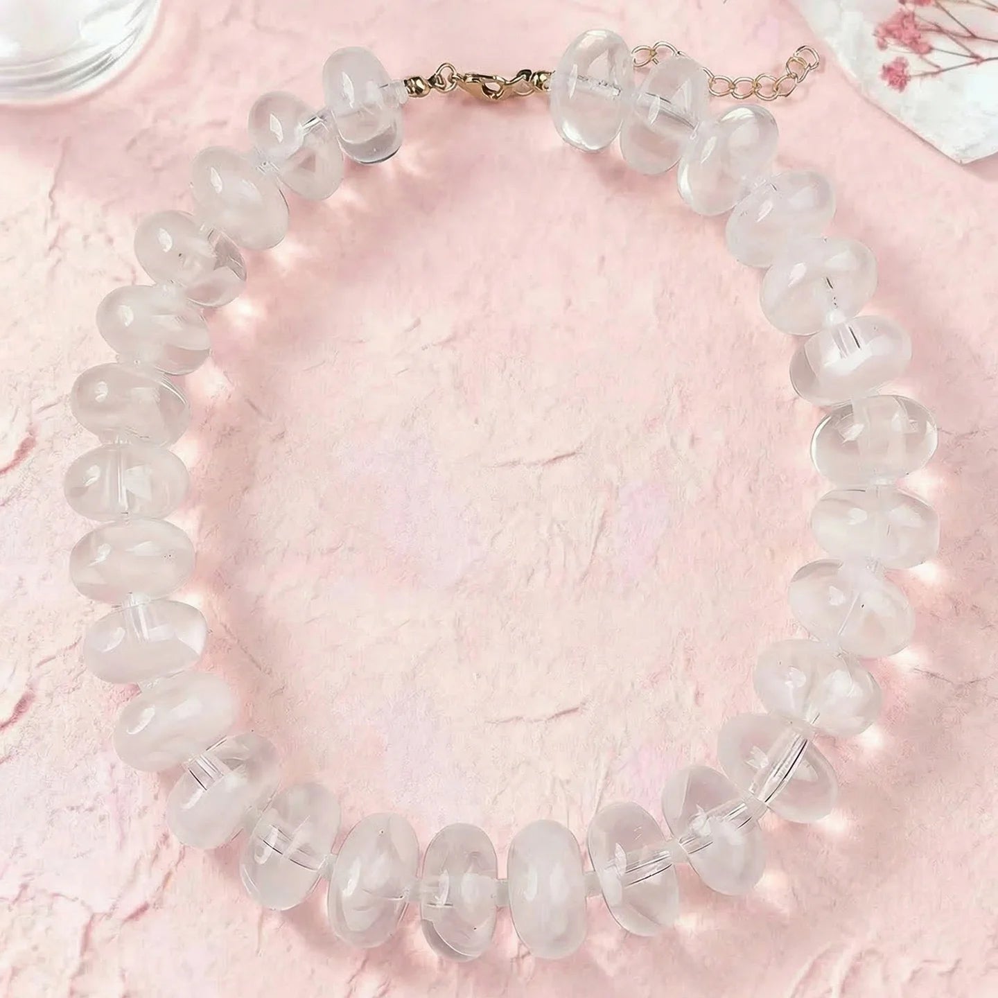 1pc Bohemian Fashion Casual Dopamine Acrylic Bead Necklace Charms Chunky Jewelry Suitable for Women