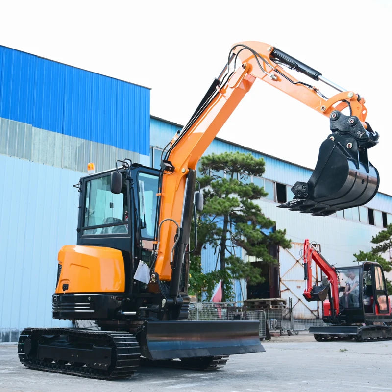 3.5 Ton Mini Excavator, Hydraulic Diesel Rubber Crawler Digger