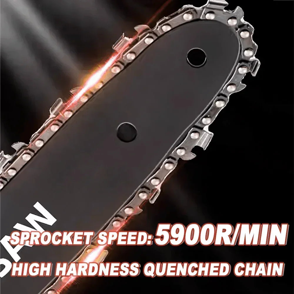 12 Inch Brushless Cordless Electric Saw Handheld Rechargeable Chainsaw Wood Cutting Garden Pruning Tool For Makita 18V Battery