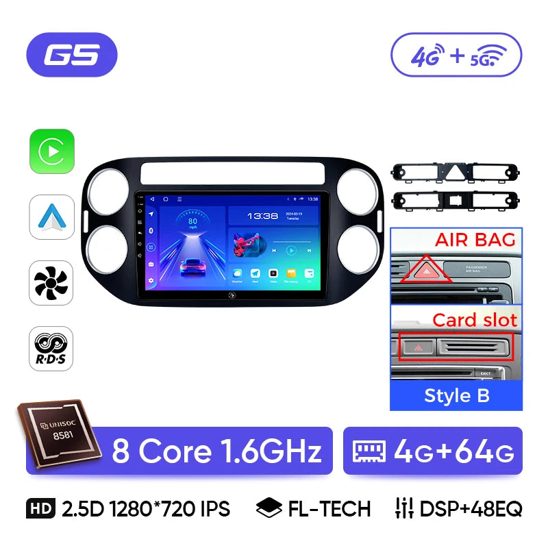Ainavi Car Multimedia Player For Volkswagen VW Tiguan 2006 2008 2010 2016 Golf Plus Wireless Carplay Android Auto 4G Wifi 2din