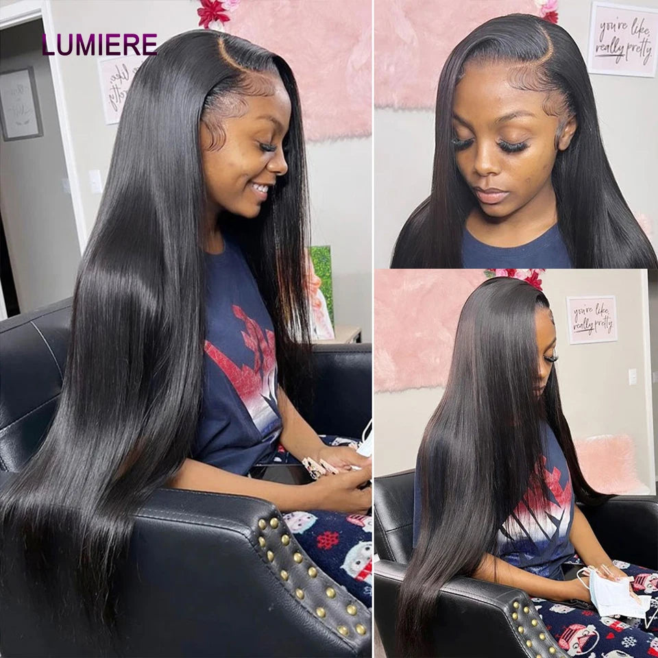 32 Inch 18A Bone Straight Human Hair Bundles 3/4 Bundles Hair 100% Raw Human Hair Bundles Deal Brazilian Virgin Hair Extensions