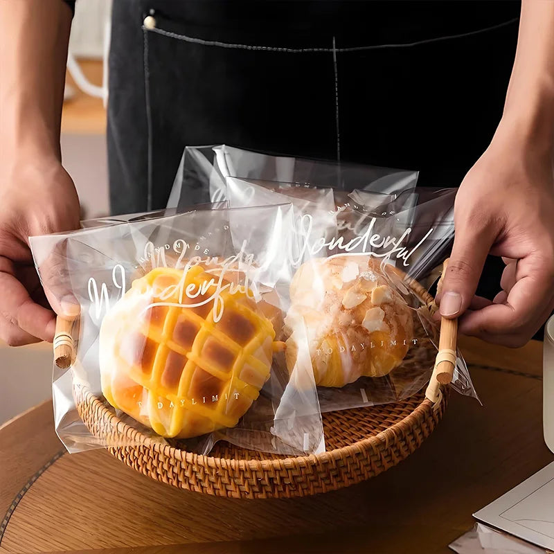 Bread Packaging Bags – Food-Grade Plastic, Self-Sealing, Non-Stick for Home & Bakeries