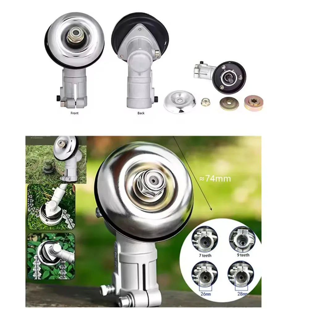 26mm/28mm tooth mower 7/9 teeth gearbox gear head brush mower lawn mower gear head replacement lawn mower parts gardening tool