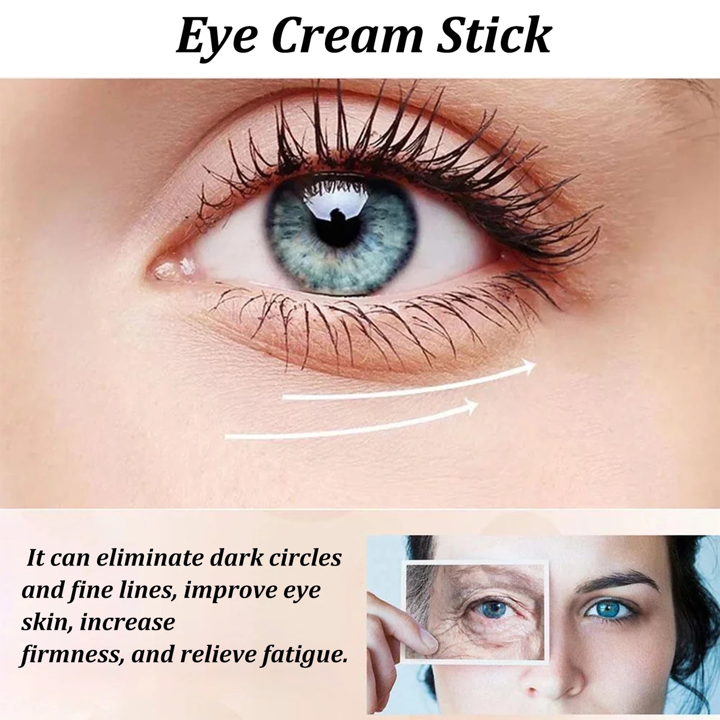 Hoygi Snail Essence & Collagen Eye Cream Stick 3g – Anti Dark Circles, Fine Lines, Puffiness & Eye Bags | Retinol & Niacinamide | CPNP Certified