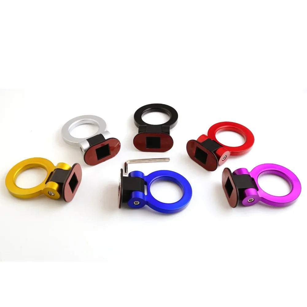 2 Car Style Trailer Hooks Designs，Decorative Car Sticker,Front Rear Trailer,Racing Ring Simulation,Vehicle Trailer Hook