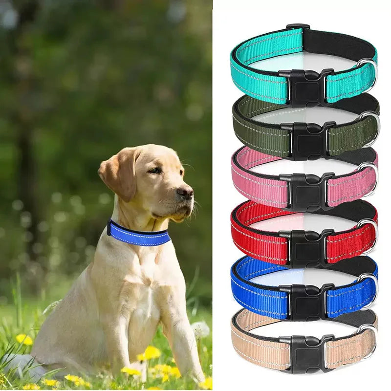 Soft Neoprene Padded Reflective Collar - Large Dogs – photo 2