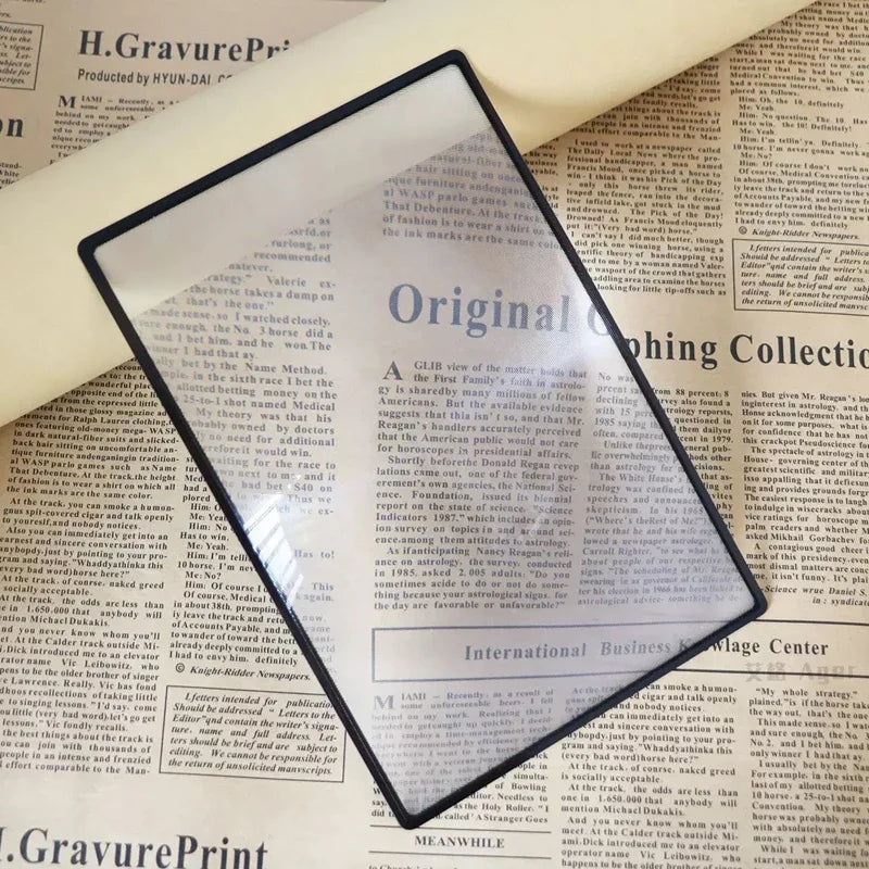 New Full Page Large Sheet Magnifier Magnifying Glass Reading Aid Glass Page Magnifying Lens Ultra-thin Reading Magnifier  New