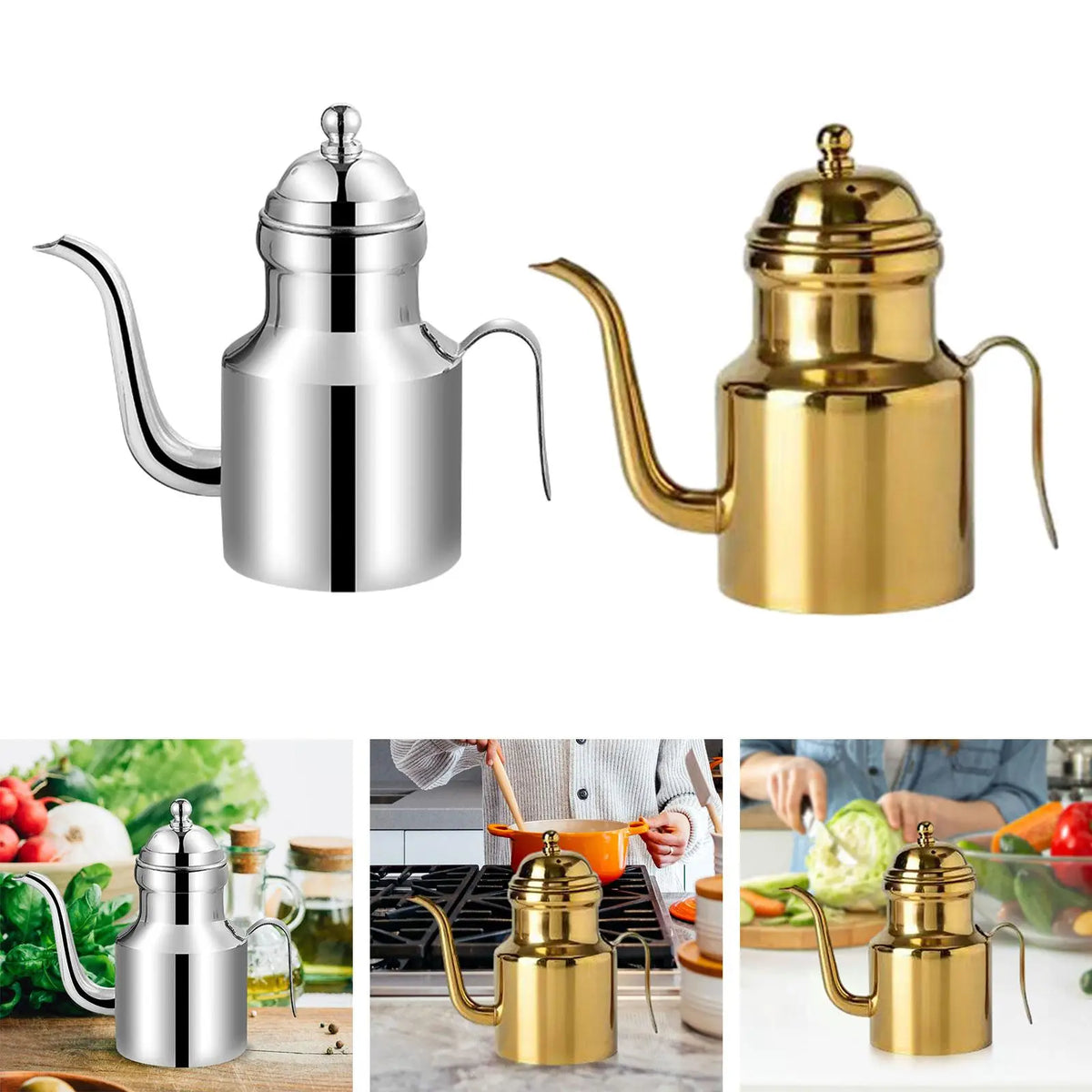 Olive Oil Dispenser with Pour Spout - Glass Bottle, 310 or 500ml - photo 3