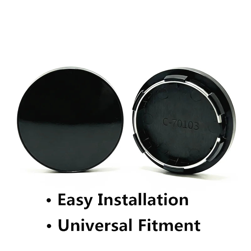 4 Pcs 50mm Car Wheel Center Hub Cover Dustproof Caps Rim ABS Metal Ring Universal Auto Exterior Decoration Replacement Accessory