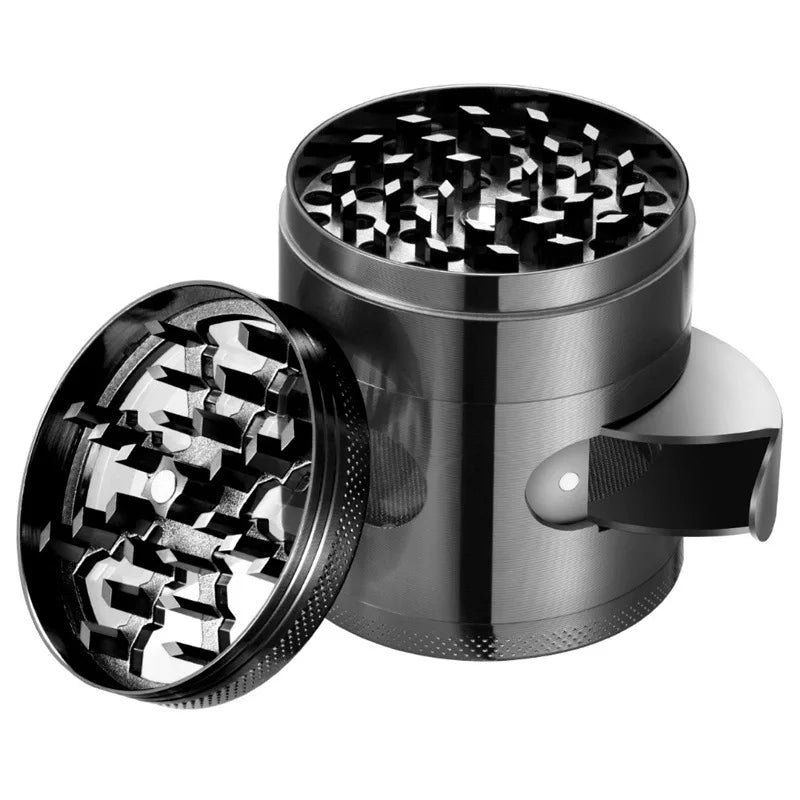 Metal Grinder Zinc Alloy Machine 60mm 4 Parts Clear Glass Window Easy Dump Crushed Herb Grinder
