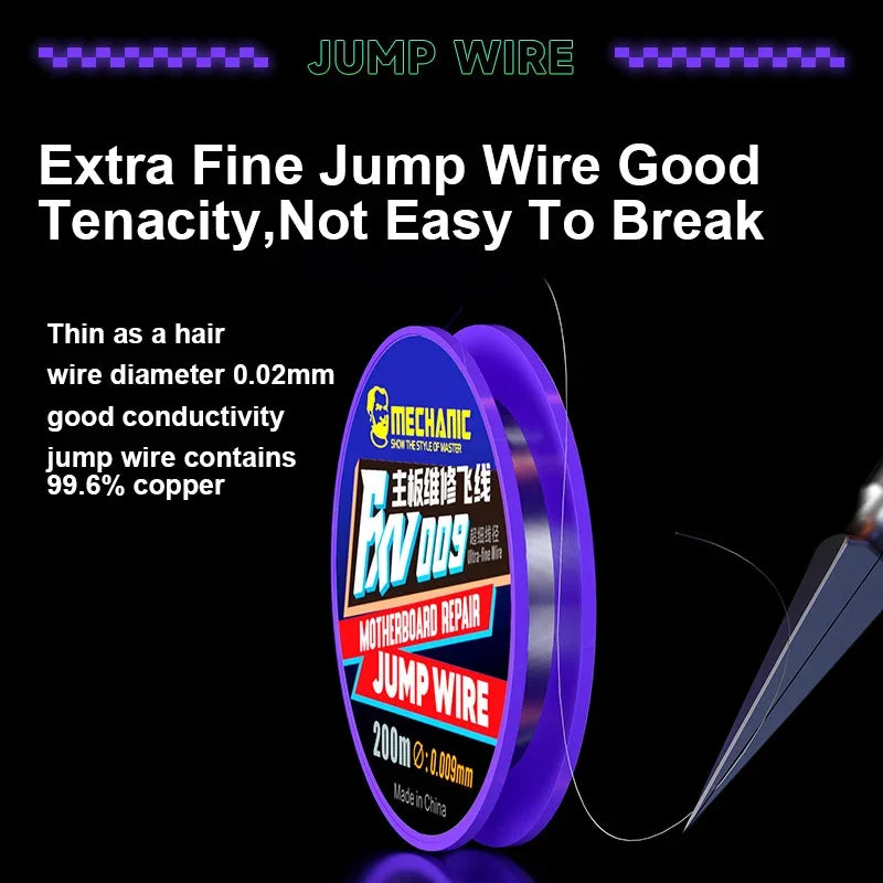 MECHANIC FX-9 FXV009 Motherboard Repair Jumper Wire 200m Fingerprint Flying Line For Phone Motherboard Chip Repair