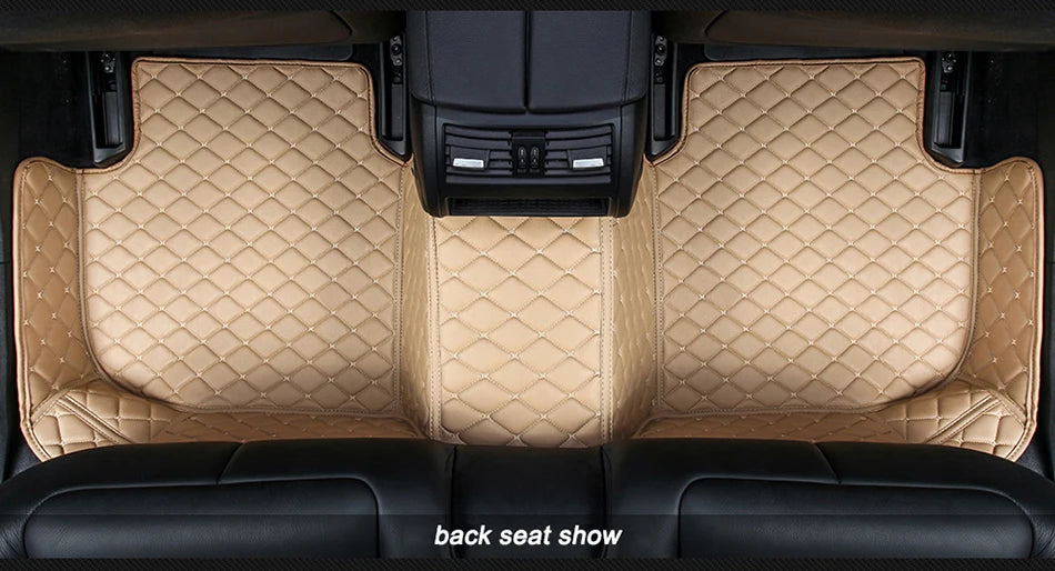 Custom-Fit Leather Car Floor Mats for Ford F-150 2009–2023 (Full Set)