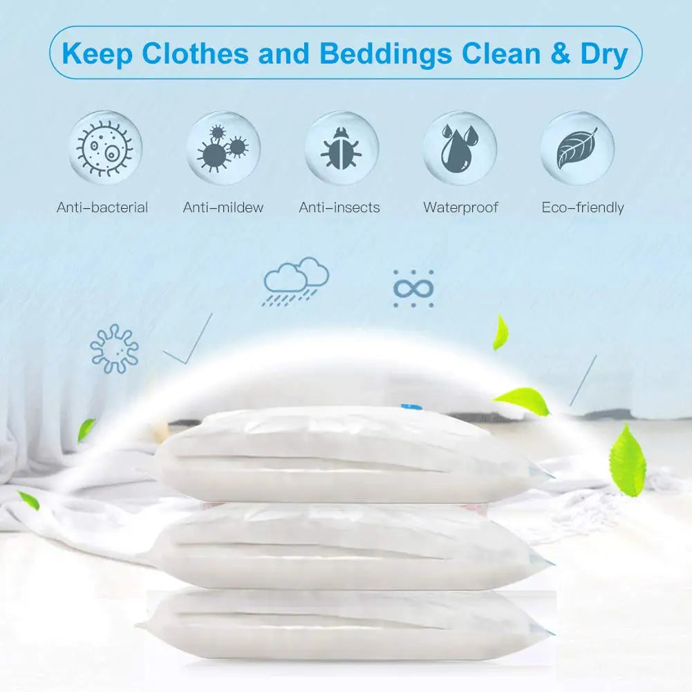4pcs Thickened Vacuum Compression Bag, Transparent Quilt Vacuum Bag, Storage Bag, Household Clothing Storage And Sorting Bag