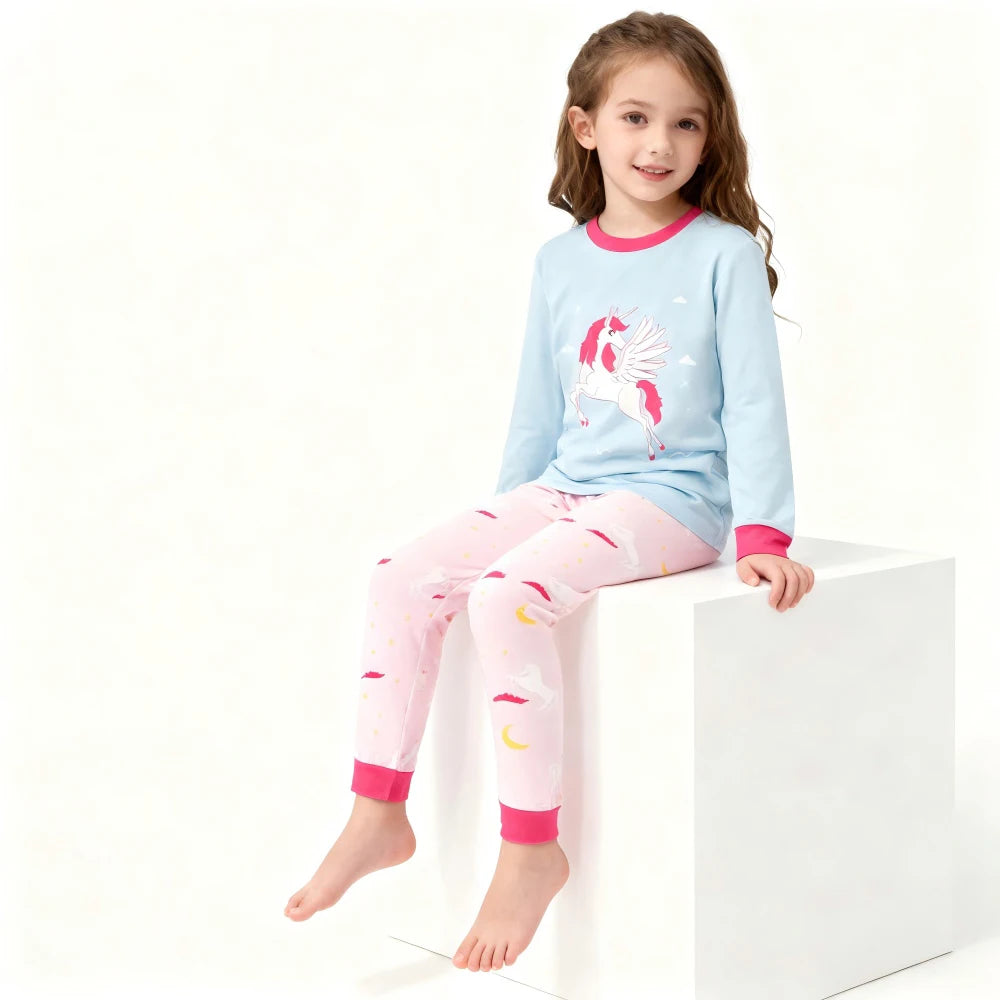 Kids Animal Embroidered Pajama Set - Soft Two-Piece Sleepwear - photo 10