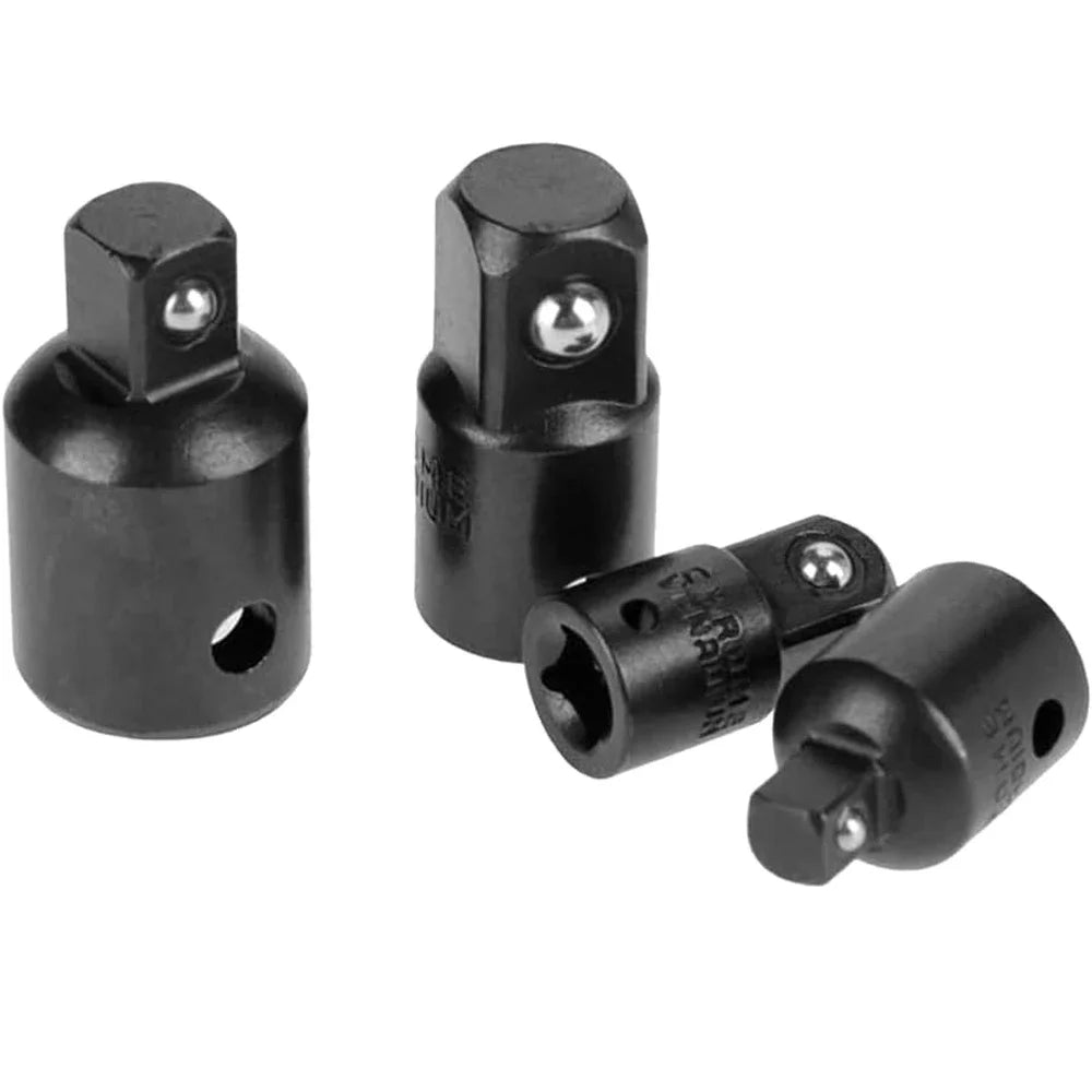 4PCS Impact Socket Adapter Reducer Set 1/2 3/8 1/4 inch Use Wrenches Drills in Auto and Impact Driver Construction Work