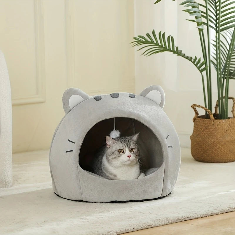 Super Warm Cat House - Kitten Cave Cushion and Small Dog Tent Bed
