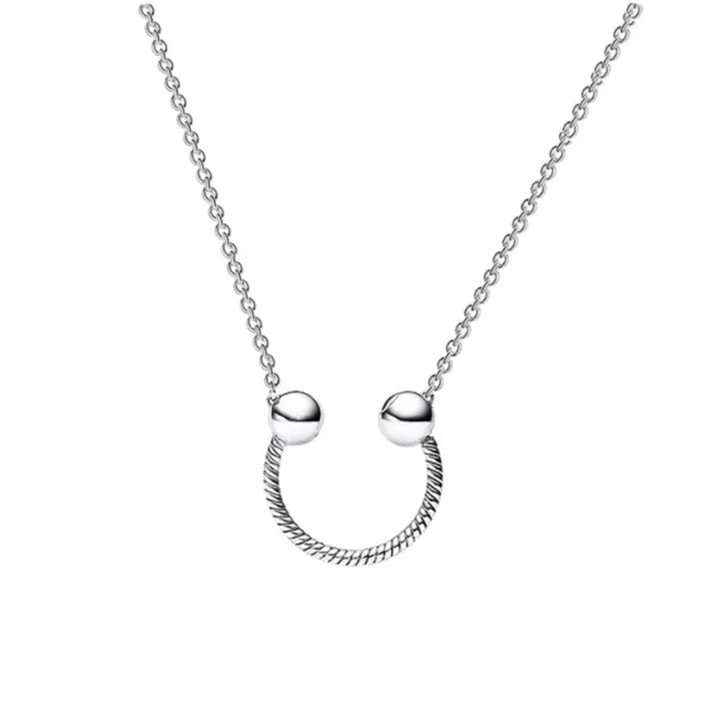 925 Silver Heart & Bow Necklace - Exquisite Women's Jewelry Gift